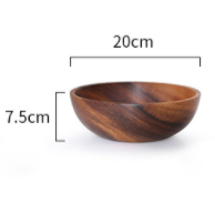 Acacia wooden bowl tableware - Product upscale 