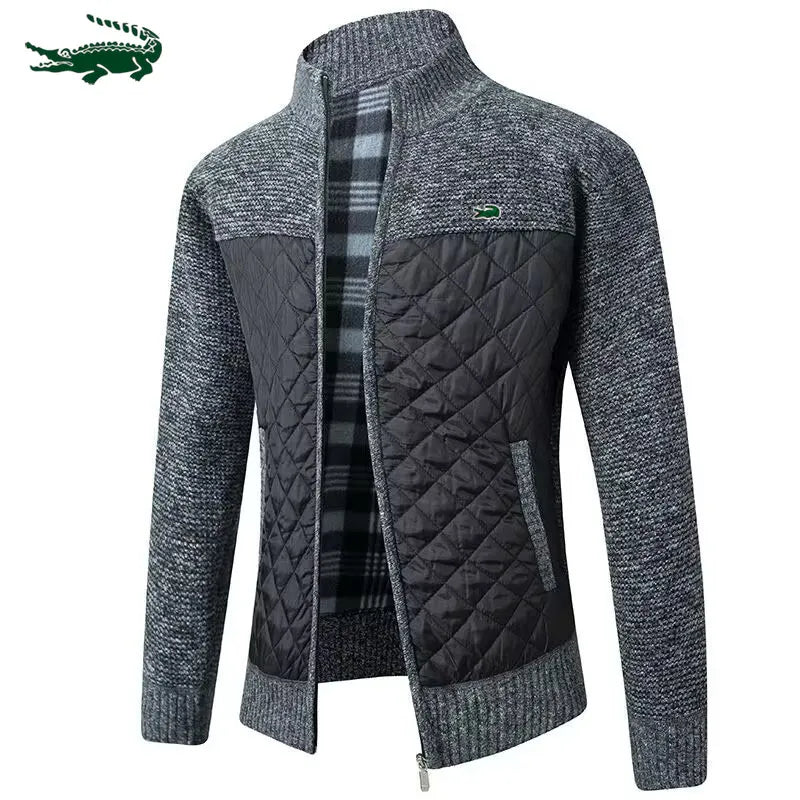 Autumn and Winter Men's Sweater Cardigan Zipper, Thickened Coat Jacket m-4XL - Product upscale 