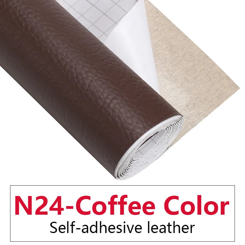 50x137CM Self Adhesive PU Leather Fabric Patch Car Seat Sofa Repairing Patches Stick-On Leather PU Fabrics Stickers Patches - Product upscale 
